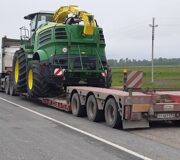 Перевозка комбайна John Deere S760