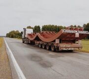 Перевозка частей турбины для саяно-шушенской гэс