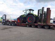 Перевозка трактора   CLAAS AXION с жатками